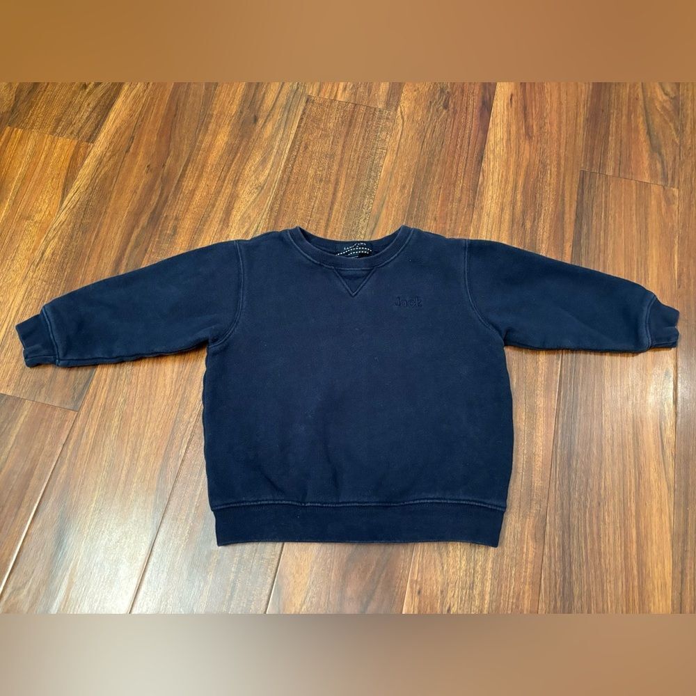 Lands End navy embroidered “Jack” crewneck sweatshirt